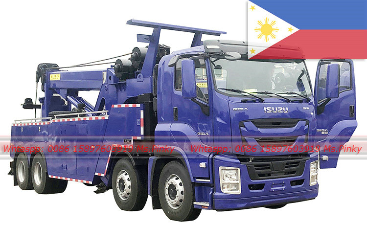 وحدتان الثقيلة 8X4 ايسوزو GIGA 30T 360 درجة تدوير هادم التصدير إلى الفلبين