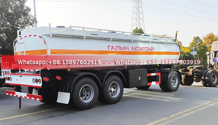 16000 لتر شاحنة صهريج النفط نصف مقطورة كاملة مع إطار الجر تصدير إلى منغوليا